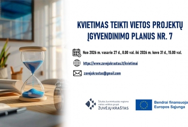 SKELBIAMAS KVIETIMAS TEIKTI VIETOS PROJEKTŲ ĮGYVENDINIMO PLANUS NR. 7