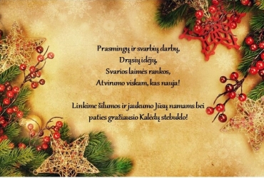 Sveikiname su šventėmis! 